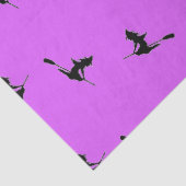 Papier Mousseline Sorcière volante sur violet (Détail)