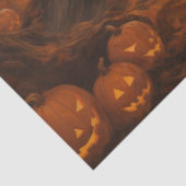 Papier Mousseline Sorcières éffrayantes d'Halloween dans une forêt p (Détail)