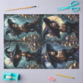 Papier Mousseline Sorcières gothiques enchantées avec champignons et (Artisanat)