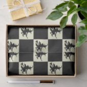 Papier Mousseline Sorcières noires à carreaux (Cadeau)