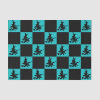 Papier Mousseline Sorcières noires à carreaux