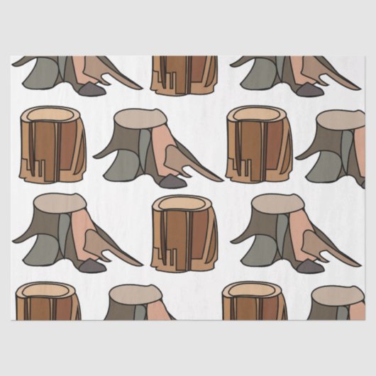 Papier Mousseline Souche d'arbre (Recto)