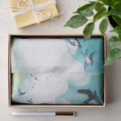 Papier Mousseline Souches volant au-dessus du ciel bleu (Cadeau)