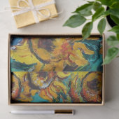 PAPIER MOUSSELINE SOUFFLE, CHAT NOIR EN TURQUOISE BLEUE (Cadeau)