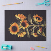 PAPIER MOUSSELINE SOUFFRANCES AVEC FEUILLES VERTS EN NOIR (Artisanat)