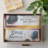 Papier Mousseline Souriez, Chat Noir, Louis Wain (Cadeau)