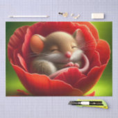 Papier Mousseline Souris couchée (Artisanat)