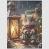 Papier Mousseline Souris de campagne mignonne et découpage de lanter (Recto)