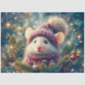 Papier Mousseline Souris de vacances rustique en Découpage Casquette (Recto)