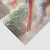 Papier Mousseline Souris d'hiver confortable Cardinal Winter Forest (Détail)