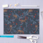 Papier Mousseline Souris et mûres sur la marine (Artisanat)