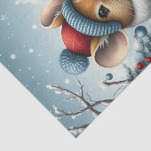 Papier Mousseline Souris mignonne en hiver avant l'arrivée et l'hive (Détail)
