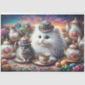 Papier Mousseline Souris Teatime Kitten vintage Magique Découpage (Recto)