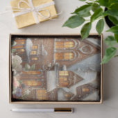 Papier Mousseline Souris Whimsical Rustique Snowy Village Découpage (Cadeau)