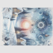 Papier Mousseline Sous la lune solstice Bois d'hiver (Recto)