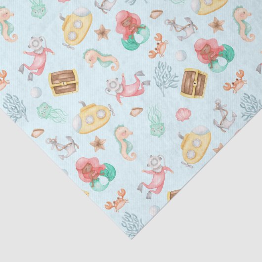 Papier Mousseline Sous la mer (Détail)
