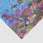 Papier Mousseline Sous la mer (Détail)