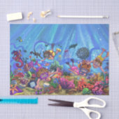 Papier Mousseline Sous la mer (Artisanat)