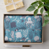 Papier Mousseline Sous la mer (Cadeau)