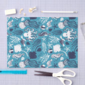 Papier Mousseline Sous la mer (Artisanat)