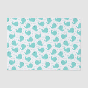 Papier Mousseline Sous la mer Baleines Bleues Nager et s'amuser