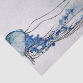 Papier Mousseline Sous la mer Jellyfish Corals Aquarelle Tissue P (Détail)