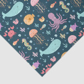 Papier Mousseline Sous la mer Les animaux marins nager dans l'océan (Détail)