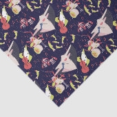 Papier Mousseline Sous la mer Marine Animals Chanson de musique (Détail)