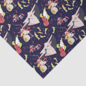 Papier Mousseline Sous la mer Marine Animals Chanson de musique (Détail)