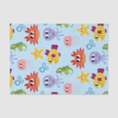 Papier Mousseline Sous La Mer Mets Whimsical Créatures Anniversaire (Recto)