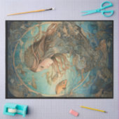 Papier Mousseline Sous la mer Sirène Poisson Art Découpage (Artisanat)