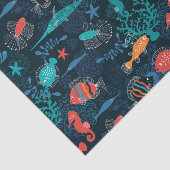 Papier Mousseline Sous le poisson de mer (Détail)