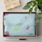 Papier Mousseline Sous les créatures d'eau bleu motif (Cadeau)