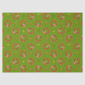 Papier Mousseline Southwest Chile Ristra Wreaths and Peppers Pattern (Recto)