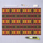 Papier Mousseline Southwest Design Red Black Gold Tribal Motif (Artisanat)