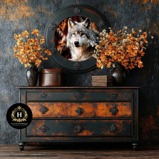 Papier Mousseline Southwest Ember Wolf Portrait