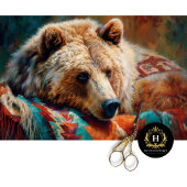 Papier Mousseline Southwest Lodge Bear Portrait
