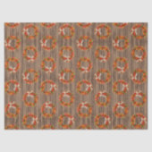 Papier Mousseline Southwest Rustic Chile Pepper Wreaths Wood Pattern (Recto)