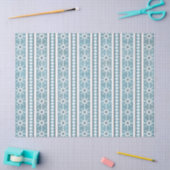 Papier Mousseline Southwest Winter Snowflakes & Pine Trees Bleu (Artisanat)