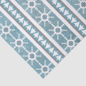 Papier Mousseline Southwest Winter Snowflakes & Pine Trees Bleu (Détail)