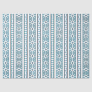 Papier Mousseline Southwest Winter Snowflakes & Pine Trees Bleu