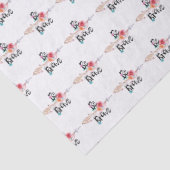 Papier Mousseline Soyez courageux avec des fleurs (Détail)