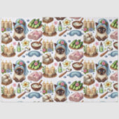 Papier Mousseline Spa party for Siamese Cat Lovers  (Recto)