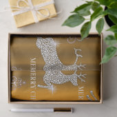 Papier Mousseline Sparkling Diamonds Reindeder sur Gold Christmas (Cadeau)