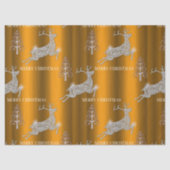 Papier Mousseline Sparkling Diamonds Reindeder sur Gold Christmas (Recto)