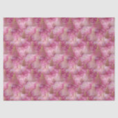 Papier Mousseline Sparkly Gold Holiday Tree on Pink (Recto)