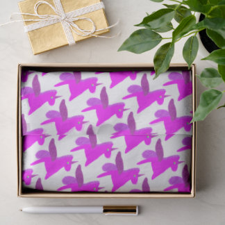 Papier Mousseline Sparkly magenta unicorn glitter pegasus