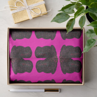 Papier Mousseline Sparkly magical black rabbit for luck