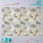 Papier Mousseline Sparkly Rustic Christmas Winter Scènes Collage (Artisanat)
