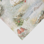 Papier Mousseline Sparkly Rustic Christmas Winter Scènes Collage (Détail)